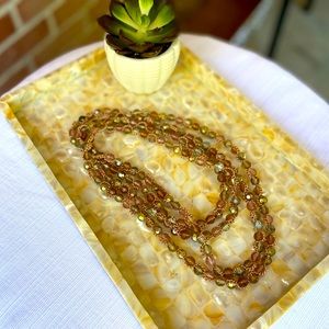 Banana Republic double strand gold multicolored bead necklace